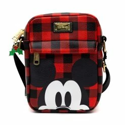 Deals ❤️ Buckle Down Disney Holiday Mickey Mouse Plaid Crossbody Bag 😍