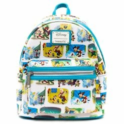 Promo 🔥 Loungefly - Disney Pinocchio Little Golden Book Scenes AOP Mini Backpack 🌟