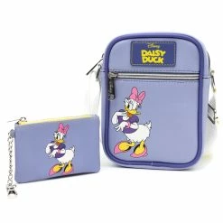 Budget ⌛ Buckle Down Disney Classic Daisy Deluxe Crossbody Bag & ID/Coin Keychain 🌟