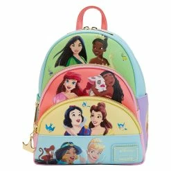 Best reviews of π₯ Loungefly - Disney Princess Collage Triple Pocket Mini π Backpack *PREORDER* βοΈ