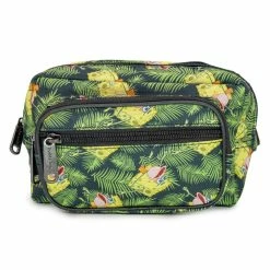 New ❤️ Buckle-Down Fanny Pack - Primitive SpongeBob Pose Palm Leaves Black Green ⭐