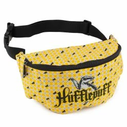 Cheap ✔️ Buckle-Down Fanny Pack - Harry Potter Hufflepuff Badger With Shield Argyle Gray Yellow ✨