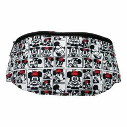 Wholesale 🥰 Buckle-Down Fanny Pack - Mickey And Minnie Expression Blocks White Black Red 🌟
