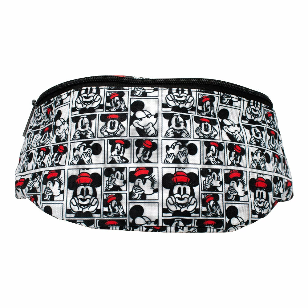 Wholesale 🥰 Buckle-Down Fanny Pack - Mickey And Minnie Expression Blocks White Black Red 🌟 1 Wholesale 🥰 Buckle-Down Fanny Pack - Mickey And Minnie Expression Blocks White Black Red 🌟